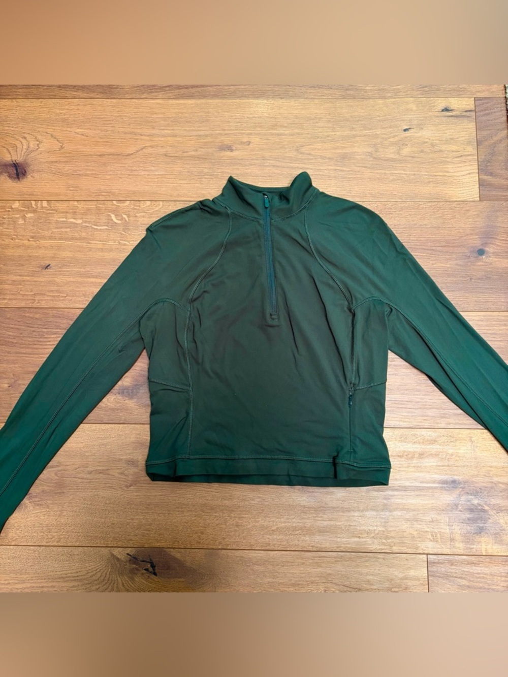 lululemon athletica Dark Green Long Sleeve Crop Top - Picture 5 of 7